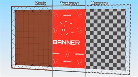 Hanging Banner With Eyelets 2m X 4m 3d Model 29 3ds Blend C4d