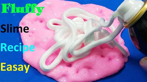 Fluffy Slime Recipe Easy Diy Slime Fluffy With Shaving Cream Youtube