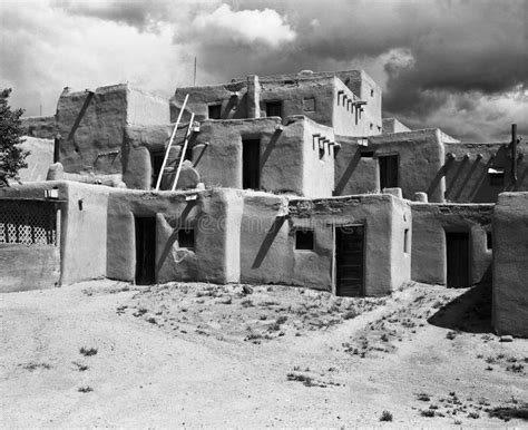 Traditional Pueblo Dwellings Stock Image - Image of architecture ...