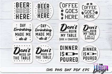 Coaster SVG Bundle Coaster Design SVG Funny Quotes - Etsy