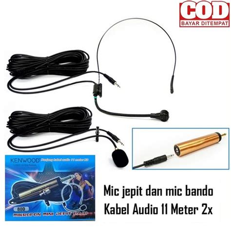 Jual Kenwood Mikrofon Condenser Clip On Microphone 80D Mic Jepit Mic