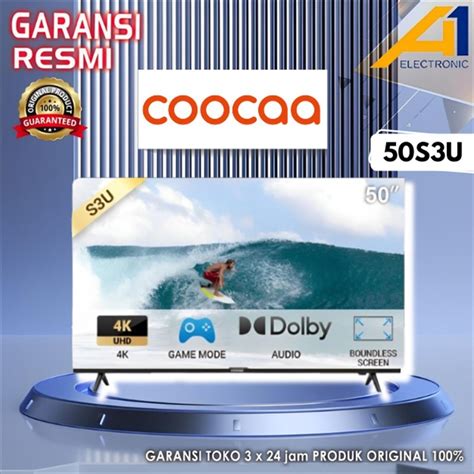 Jual Led Tv Coocaa S U Smart Tv Inch K Uhd Dolby Audio Shopee