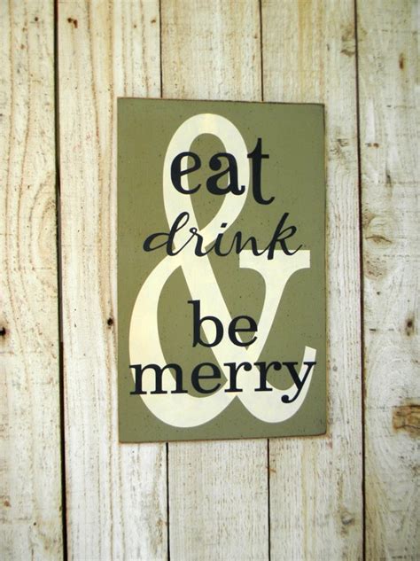 Eat Drink & Be Merry Kitchen Sign Kitchen Wall Art Dining - Etsy