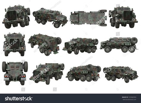 Truck Military Camouflaged Armored Army Transport Stock Illustration ...