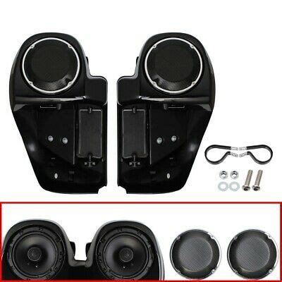 Lower Vented Leg Fairing Speakers W Grills For Harley Touring Cvo