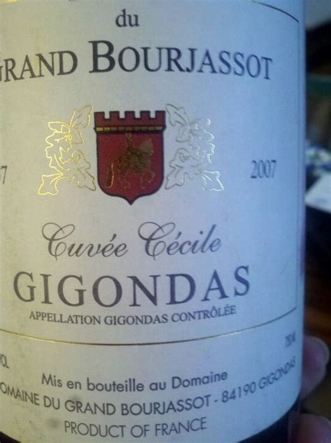 France Domaine Du Grand Bourjassot Gigondas 2007 Wine Bottle Wine