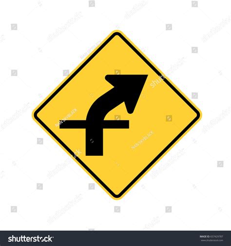 United States MUTCD Warning Road Sign Royalty Free Stock Vector