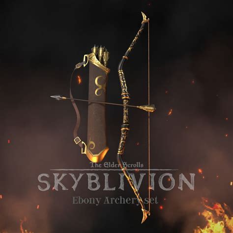 Ebony Archery Set TES Skyblivion Spyros Frigas Archery Set Arrow