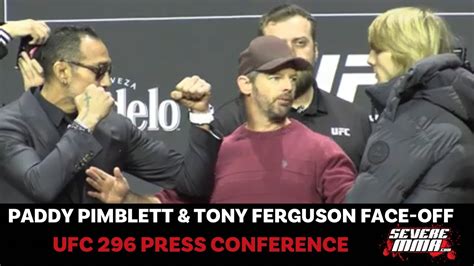 Paddy Pimblett Tony Ferguson Face Off At UFC 296 Press Conference