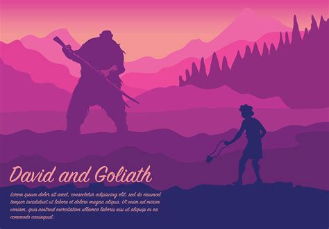 David And Goliath Vector Background 150952 Vector Art At Vecteezy