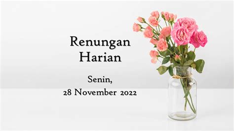 Renungan Harian Hari Ini November Bacaan Injil