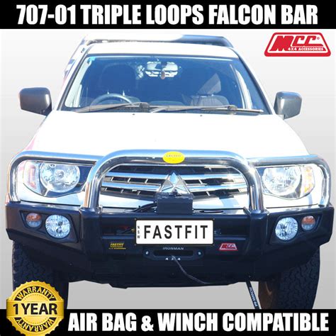 Shop Mcc Stainless Triple Loop Falcon Bull Bar Led Foglights