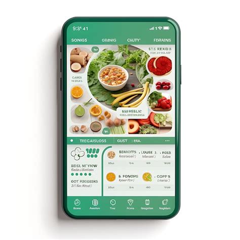 Premium AI Image Mobile App Layout Design Of Nutrition And Calorie