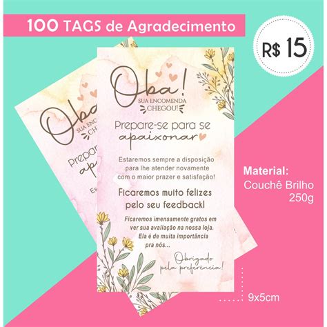 Tag Cart O De Agradecimento Ao Cliente Oba Sua Encomenda Chegou