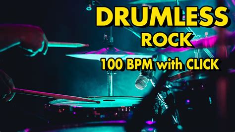 Hard Rock Backing Track No Drums With Click 100 Bpm Youtube