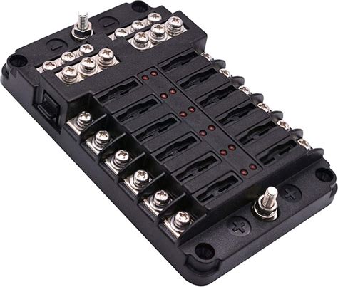 Amazon 12 Way Boat Fuse Block W Negative Bus WUPP ATC ATO Fuse