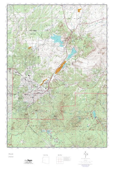 MyTopo Prescott Arizona USGS Quad Topo Map