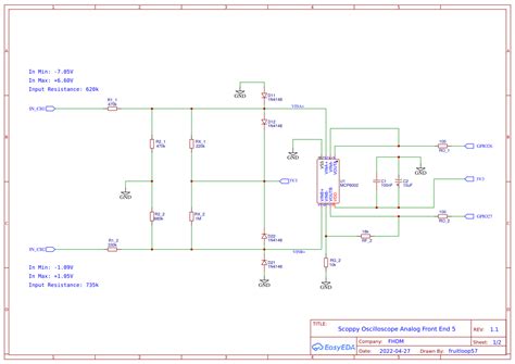 Scoppy Oscilloscope Analog Front End Oshwlab