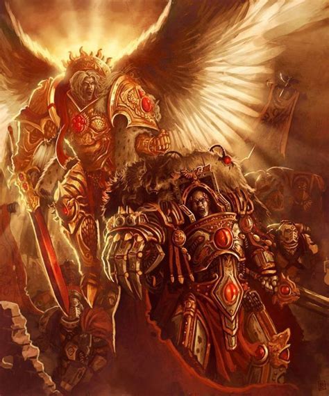 Sanguinius And Horus Warhammer 40k Warhammer Warhammer 40k Artwork