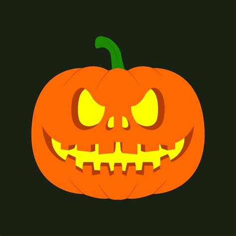 Premium Vector Halloween Pumpkin Icon Vector Autumn Symbol Flat Design Halloween Scary