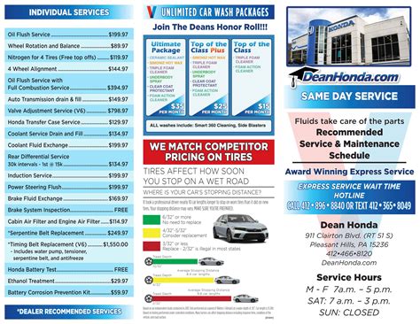Honda Service Auto Repair Department - Dean Honda