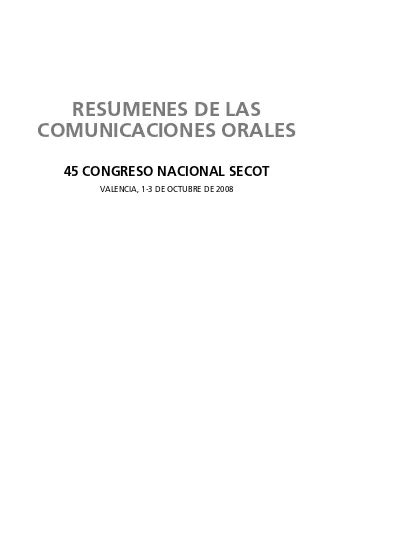 MANO MUÑECA Fracturas RESÚMENES DE LAS COMUNICACIONES ORALES 45