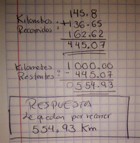 Un Ciclista Ha Recorrido 145 8 Km En Una Etapa 136 65 Km En Otra