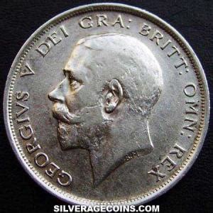 1915 George V British Silver Half Crown Silver Age Coins