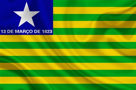 Bandeira oficial do estado do Piauí Ecco Bandeiras