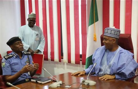 Senate President Saraki Visits IGP Adamu Over Police Reform Bill