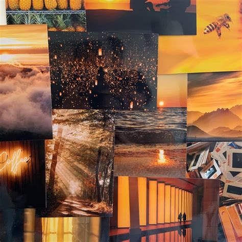 Gold Aesthetic Photo Wall Collage Kit Etsy