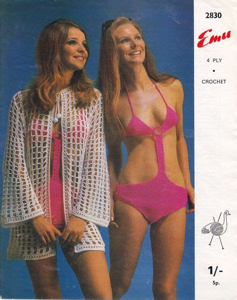 Virkad Baddr Kt Fr N Knit Swimwear Crochet Swimsuits Vintage