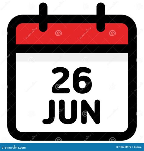 Junio Icono Del Calendario Ejemplo Del Vector Ilustraci N Del