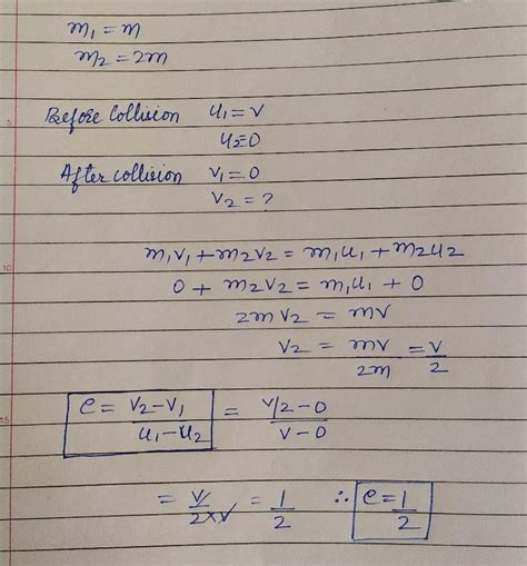 A Block Of Mass M Moving At A Velocity V Collides With Another Block Of