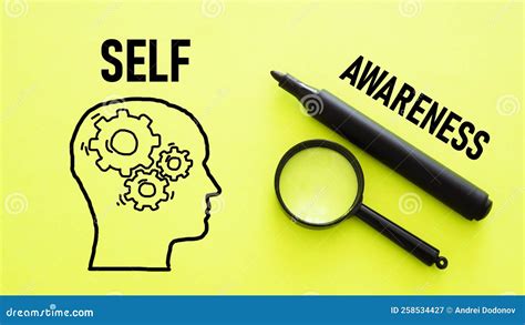 Self Awareness Is Shown Using The Text Stock Image Image Of