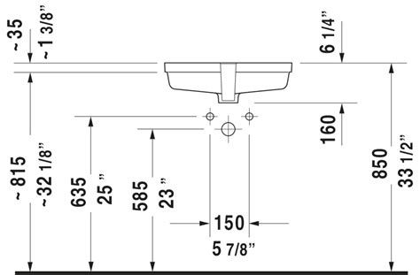 Duravit 033048 0hole Vero 20 58 Rectangular Ceramic Undermount