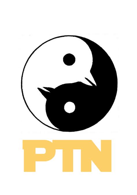 The Logo For Ptn Is Shown In Black And Yellow