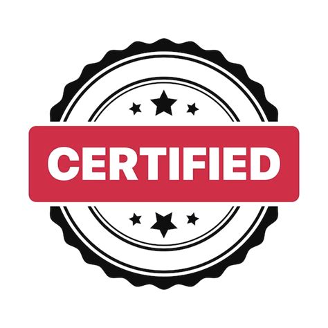 Sello Sello Certificado Rojo Negro Vector Gratis