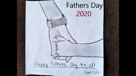 Fathers Day Drawing With Pencil Sketch For Beginners Fathers Day Drawing Card Fathers Day