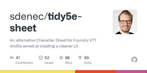 GitHub Sdenec Tidy5e Sheet An Alternative Character Sheet For