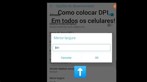 Como Colocar Dpi Em Todos Os Celulares Youtube