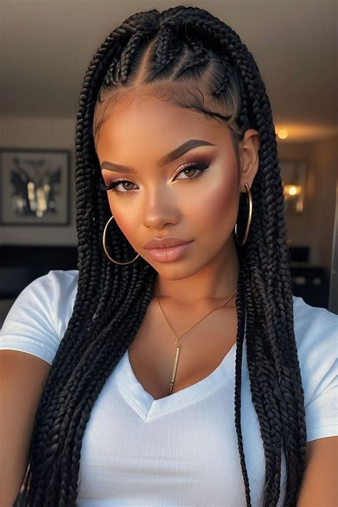 10 Boho Inspired Hairstyles Using Box Braid Crochet In 2024 Braided