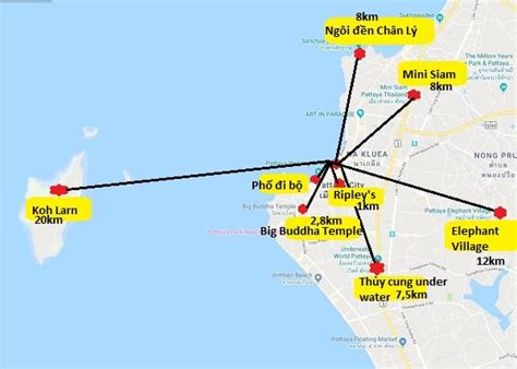 Bản đồ các địa điểm du lịch Thái Lan 2023 tổng hợp từ A Z