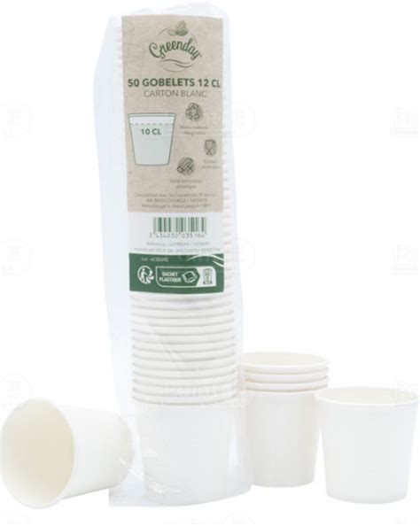 Gobelets Simple Paroi Carton Sans Lamination Plastique 20 Oz 50