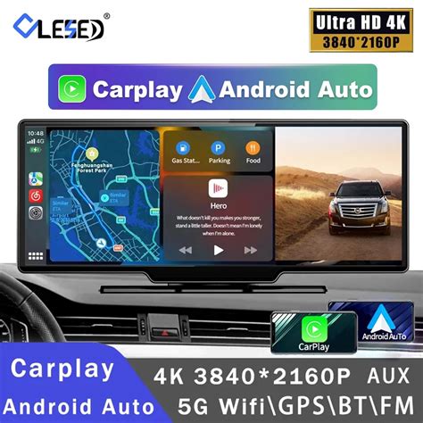 Cam Ra De Tableau De Bord Sans Fil Pour Voiture Android Auto Carplay