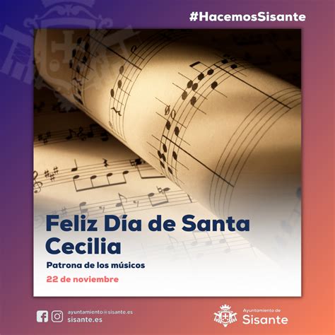 FELIZ DÍA DE SANTA CECILIA A TODOS LOS MÚSICOS Excelentísimo