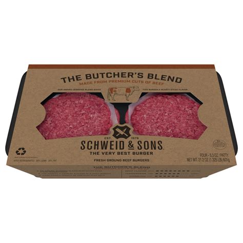 Save On Schweid Sons Butcher S Blend Ground Beef Burger Patties 4