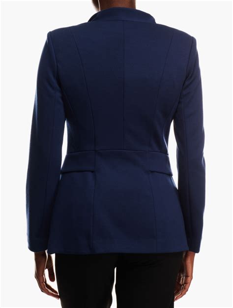 Myrunway Shop Vero Moda Deep Blue Plain Long Sleeve Jacket For Women