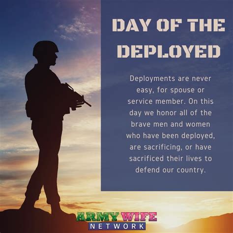 Army Wife Network Honors Those Who Have Been Deployed On This Day Army Wife Deployment Life