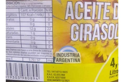 Top 70 Imagen Aceite De Girasol Tabla Nutricional Abzlocal Mx